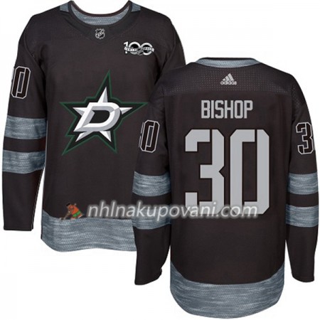 Dallas Stars Dresy Ben Bishop 30 1917-2017 100th Anniversary Adidas Černá Authentic - Pánské